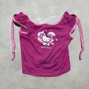 Vintage 1990s Sanrio HELLO KITTY T Shirt Made in USA SZ Small Pink Top Y2K